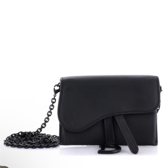 NWOT RARE Dior Ultra Matte Black Nano Saddle Bag with COA - Picture 8 of 8